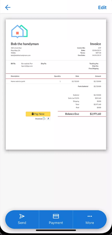 Invoice2go Screenshot