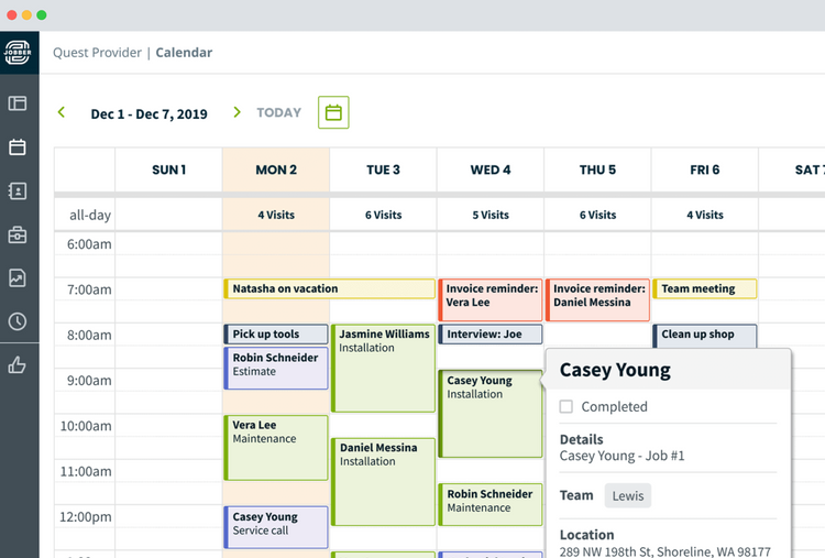 Jobber Scheduling