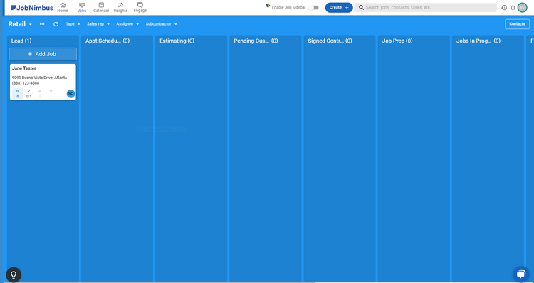 JobNimbus Sales Pipeline