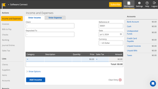 Kashoo: Income and Expenses