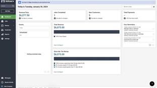 Kickserv: Dashboard