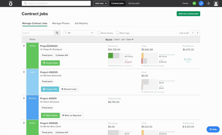 Knowify Contract Jobs Management