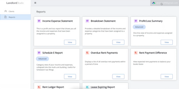 Landlord Studio: Reports