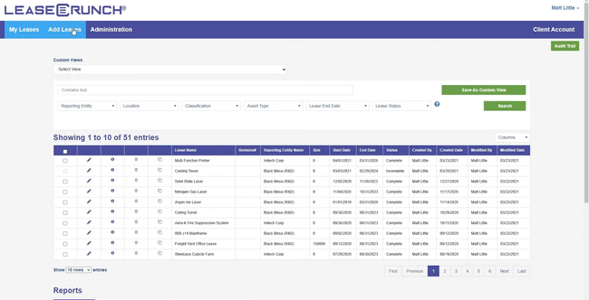 LeaseCrunch: Leases Page