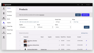 Lightspeed Retail: Products Page