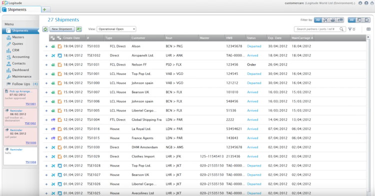 Logitude World shipments