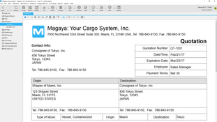 Magaya Supply Chain: Quotation