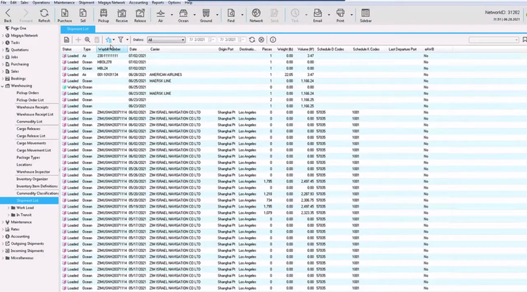 Magaya Shipment List and Reports