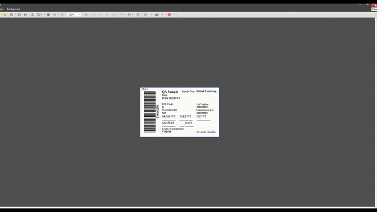 Mar-Kov QA Sample Label