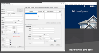 ECI MarkSystems: Customer Information Editing