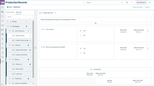 MasterControl Manufacturing Excellence: Production Records - Clear the Line