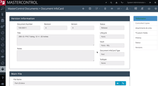 MasterControl Qx: Version Management