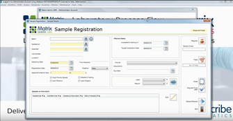 Matrix Gemini LIMS: Sample Registration