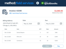 Method:Field Services: Invoice