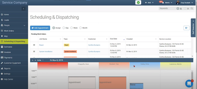 mHelpDesk: Scheduling and Dispatching
