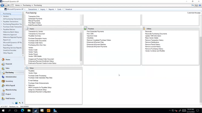 Dynamics GP Screenshot