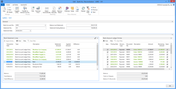 Dynamics NAV: Bank reconciliation