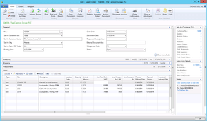 Dynamics NAV: Sales Order