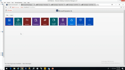 Microsoft Dynamics SL Screenshot