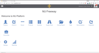 MJ Freeway: Login welcome screen