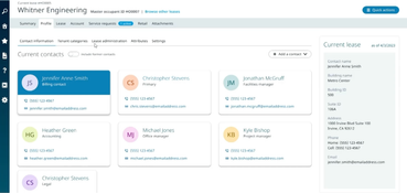 MRI Property Management: Tenant Contacts