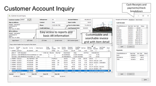 Entrée: entrée Customer Account Inquiry