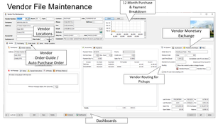 Entrée: entrée Vendor File Maintenance