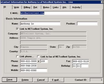 Elliott Business Software Screenshot
