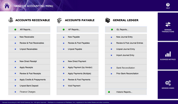 Genesis Accounting Screenshot