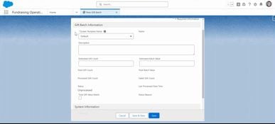 Salesforce Nonprofit Cloud: Gift Batch Fundraising
