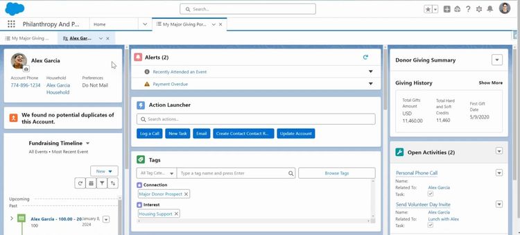 Salesforce Donor Profile
