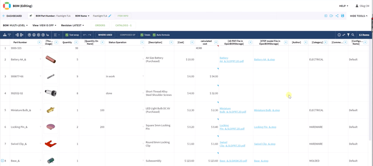 OpenBOM Multi-Level BOM Management