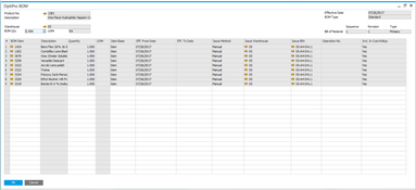 OptiProERP: Multiple BOM Versioning