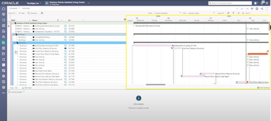 Oracle Primavera P6: Activities Schedule