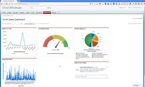 Orion Wine Software: Dashboard