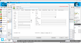 Palladium Accounting: Palladium Accounting Customer Screen