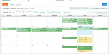 Paylocity: Employee Time Off Calendar