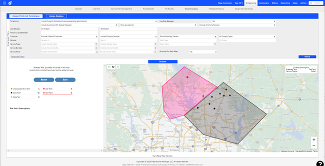 FieldRoutes: Scheduling