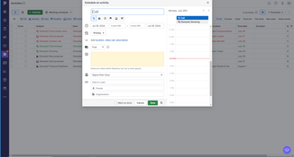 Pipedrive: Activity Planning Page