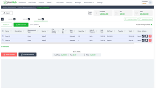PlanHub: Project Estimates