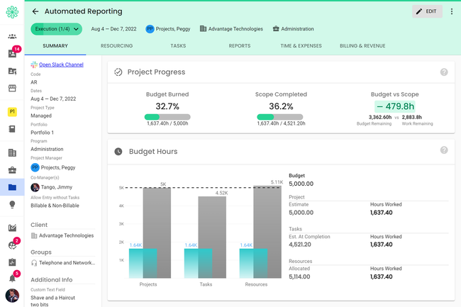 Polaris PSA by Replicon: Automated Reporting