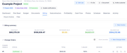 Prisma ERP: Billing Summary