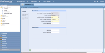 ProContractor: ProContractor Fiscal Period