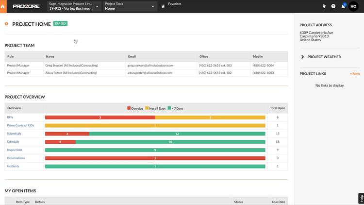 Procore Project Overview