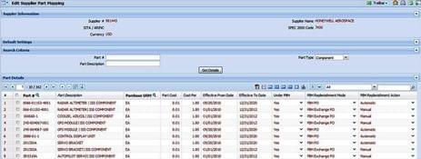 Ramco Aviation: Edit Supplier Part Mapping
