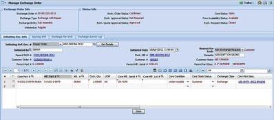 Ramco Aviation: Manage Exchange Order