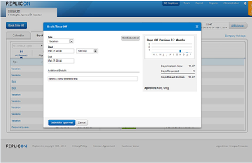TimeOff Screenshot