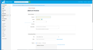 Rigbooks: Invoice Adding Page