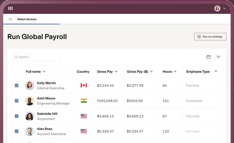 Run Global Payroll in Rippling