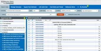 RSMeans Data Online: Line Item Search